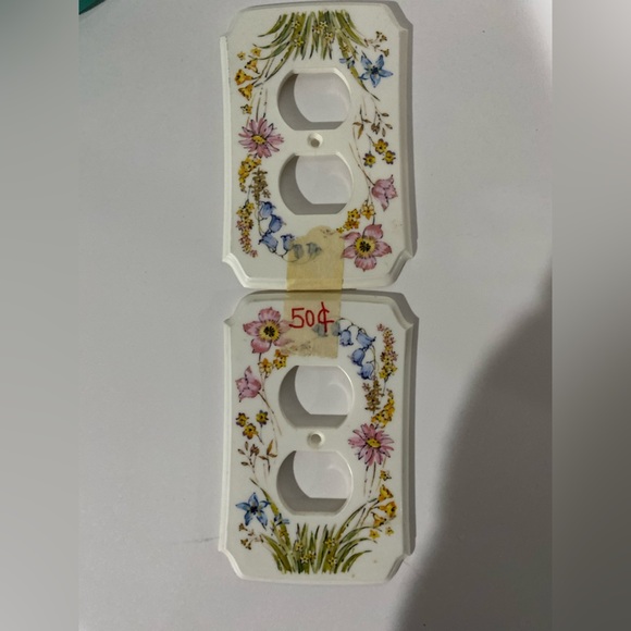 Floral Double Light Switch Cover - Picture 1 of 1